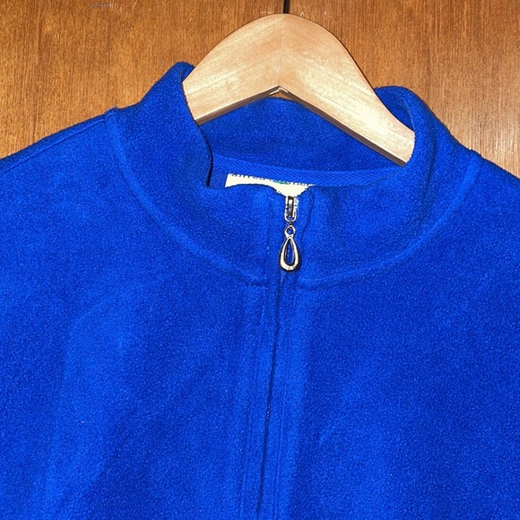 •ALFRED DUNNER•BLUE HOLIDAY WINTER SCENE EMBROIDERY 1/4 ZIP FLEECE PULLOVER  PM - Picture 5 of 7